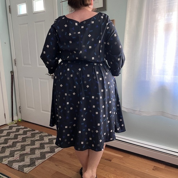 eShakti Fully Lined Confetti Fancy Dress with Pockets Size 2X 20W - Picture 3 of 14